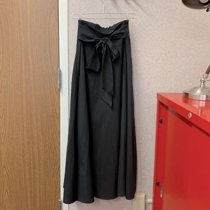 Flowy Maxi Skirt w/ Tie Waist